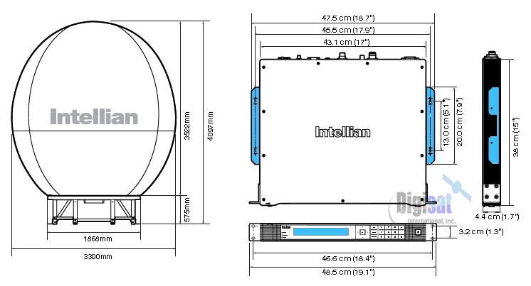 Sơ đồ Hệ Thống Ăng-Ten TV Vệ Tinh Intellian t240CK 