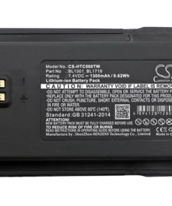 Pin CS-HTC560TW Li-ion 1300mAh Cho Bộ Đàm HYT TC-446S, TC-518 Và TC-560