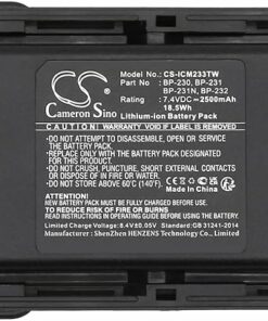 Pin CS-ICM233TW Li-ion 2500mAh Cho Bộ Đàm Icom IC-A14, IC-F14 Và IC-F15