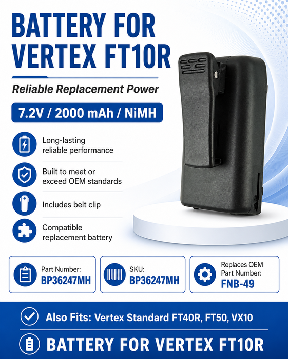 Pin bộ đàm Vertex FT10R