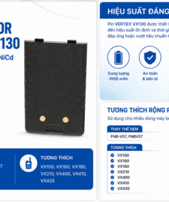 Pin bộ đàm Vertex VX130