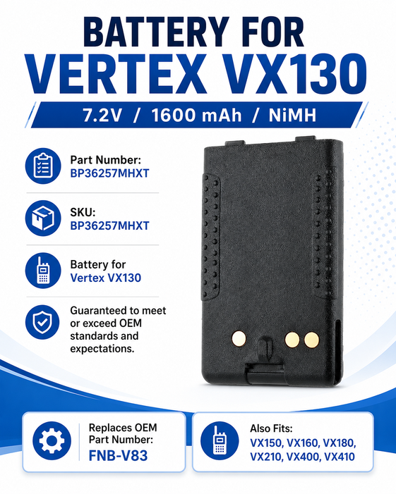Pin bộ đàm Vertex VX130