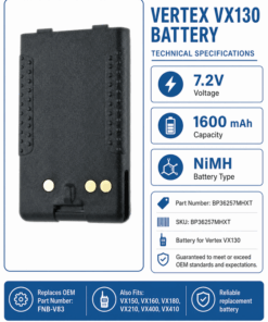 Pin bộ đàm Vertex VX130