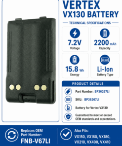 Pin bộ đàm Vertex VX130