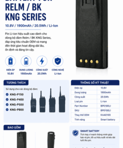 Pin bộ đàm Relm/BK KNG Series
