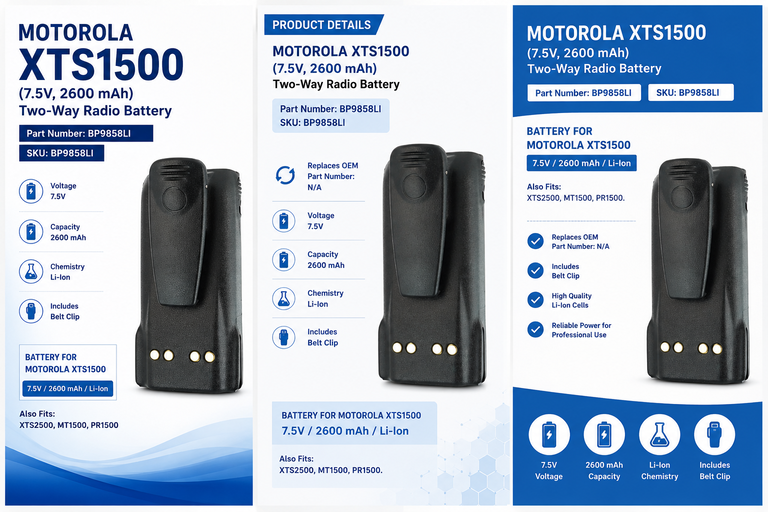 Pin bộ đàm Motorola XTS1500