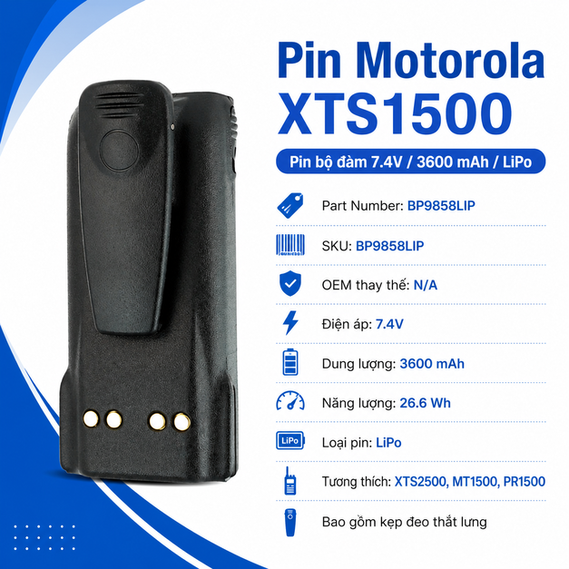 Pin bộ đàm Motorola XTS1500