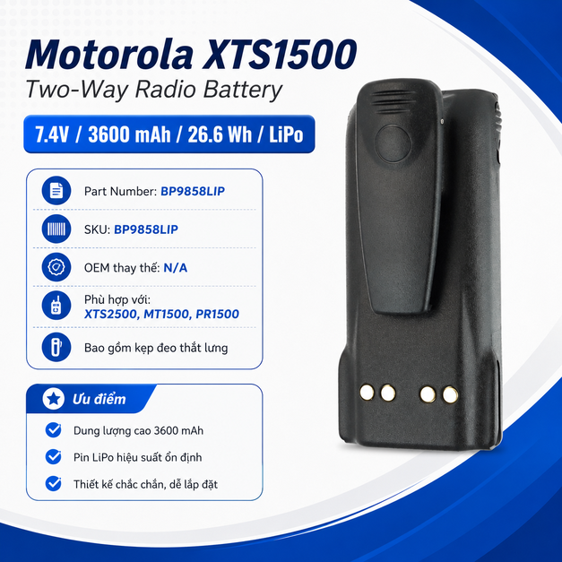 Pin bộ đàm Motorola XTS1500