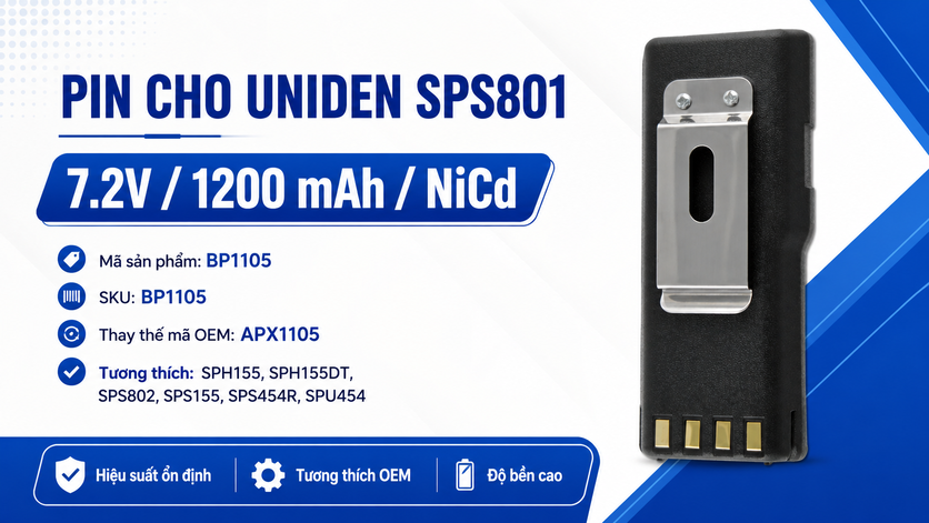 Pin bộ đàm Uniden SPS801