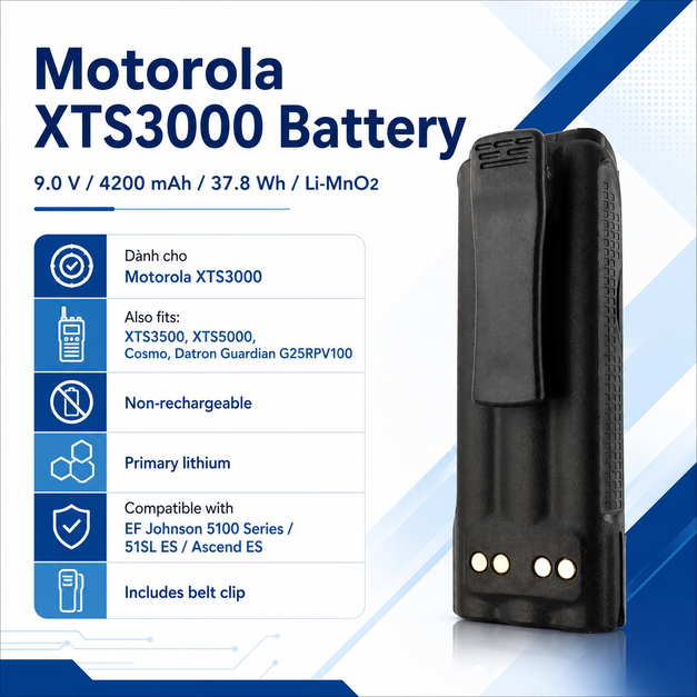 Pin bộ đàm Motorola XTS3000