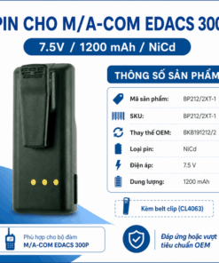 Pin bộ đàm M/A-COM EDACS 300P