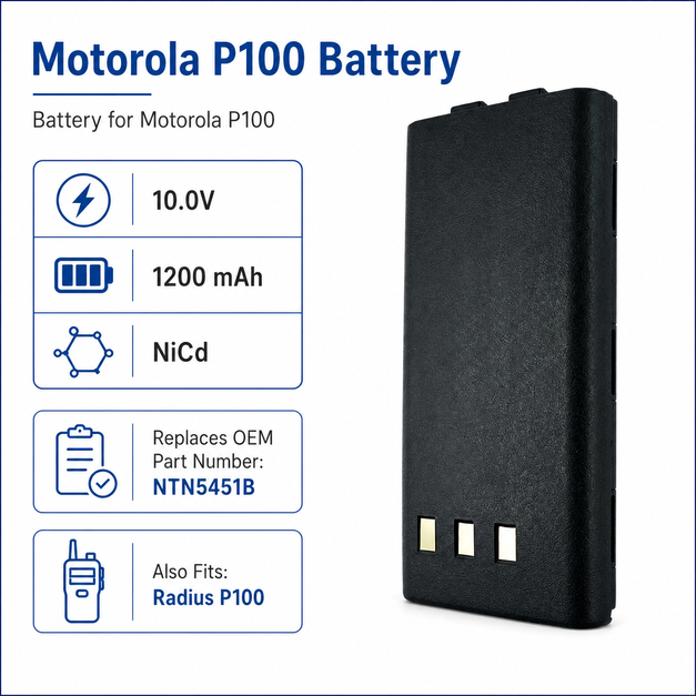 Pin bộ đàm Motorola P100