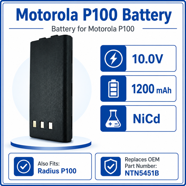 Pin bộ đàm Motorola P100