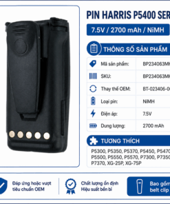 Pin bộ đàm Harris P5400