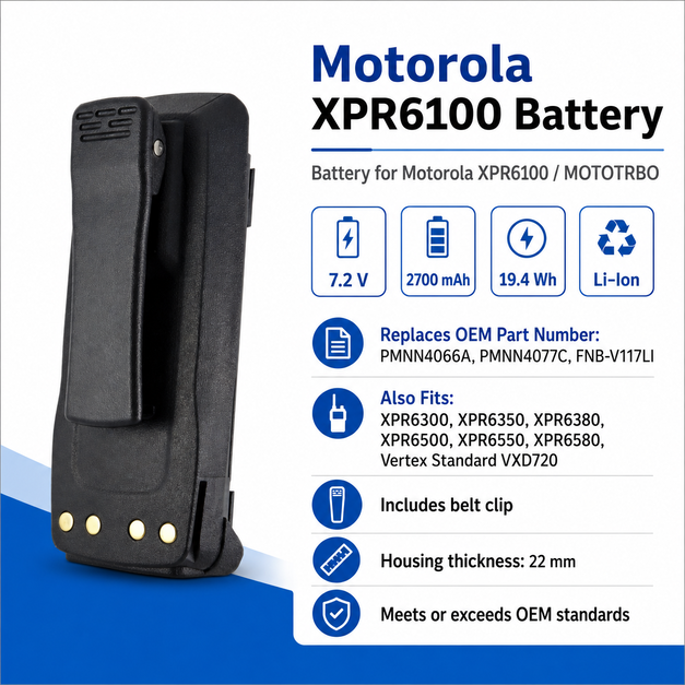 Pin bộ đàm Motorola XPR6100