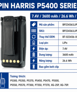 Pin bộ đàm Harris P5400