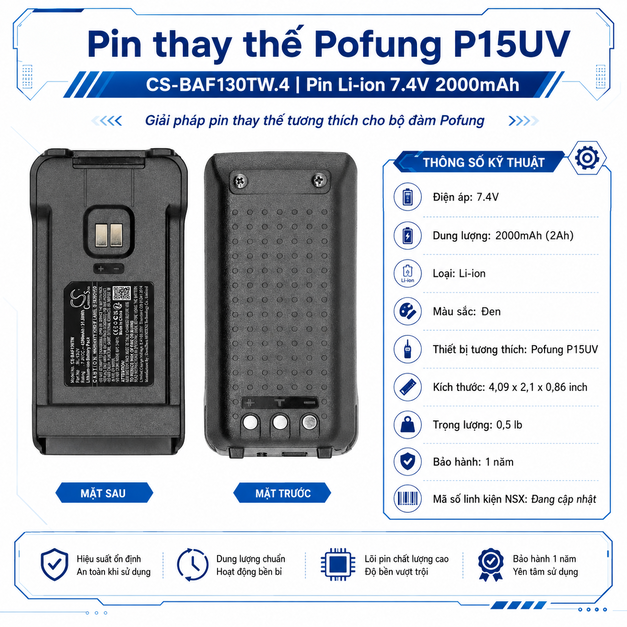 Pin Cameron Sino CS-BAF130TW.4