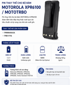 Pin bộ đàm Motorola XPR6100
