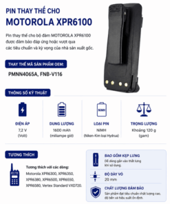 Pin bộ đàm Motorola XPR6100