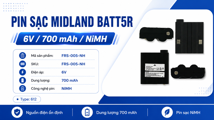 Pin bộ đàm Midland BATT5R 