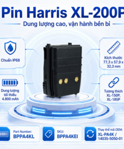 Pin bộ đàm Harris XL-200P