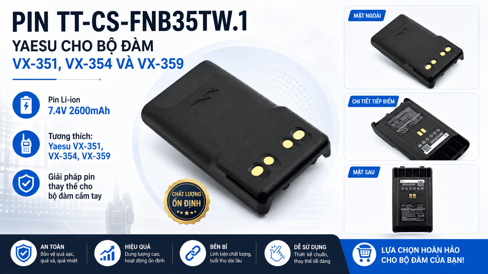 Pin TT-CS-FNB35TW.1 Yaesu