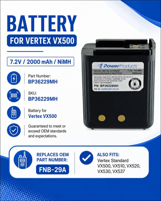 Pin bộ đàm Vertex VX500