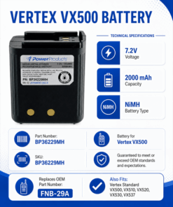 Pin bộ đàm Vertex VX500
