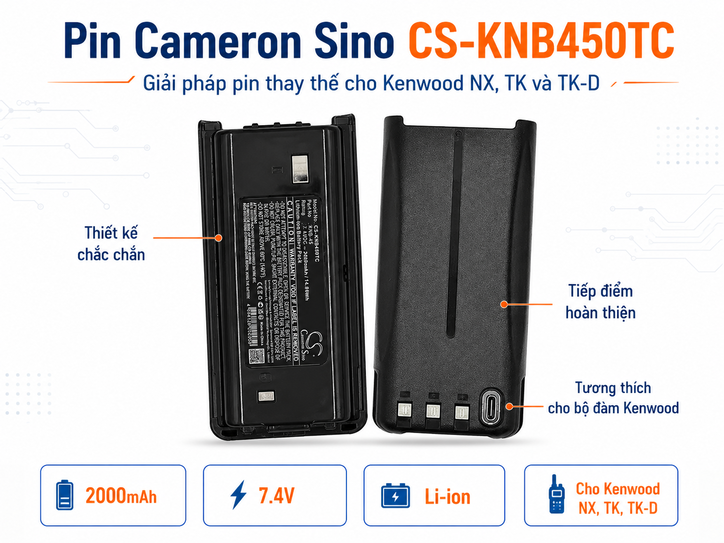Pin Cameron Sino CS-KNB450TC