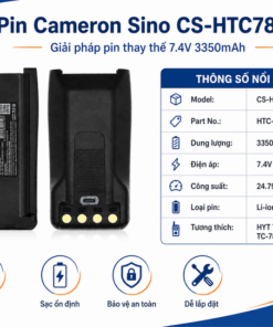 Pin Cameron Sino CS-HTC78TC Li-ion 3350mAh Cho Bộ Đàm HYT TC-700, TC-780 Và TC-800M