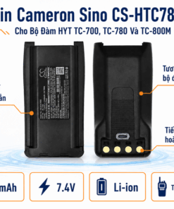Pin Cameron Sino CS-HTC78TC Li-ion 3350mAh Cho Bộ Đàm HYT TC-700, TC-780 Và TC-800M