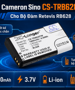 Pin Cameron Sino CS-TRB628TW Li-ion 1800mAh Cho Bộ Đàm Retevis RB628