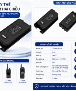 Pin thay thế cho bộ đàm hai chiều Tytera MD-390, MD-680, MD-UV390, TH-UV8200.