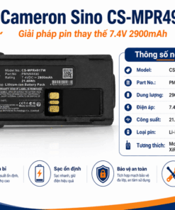 Pin Bộ Đàm Cameron Sino CS-MPR491TW 7.4V 2900mAh Cho Motorola XPR, XiR, DEP Và DP
