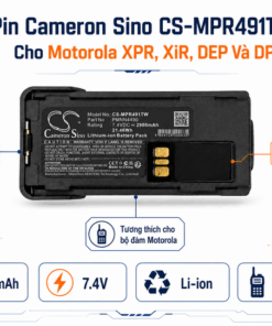 Pin Bộ Đàm Cameron Sino CS-MPR491TW 7.4V 2900mAh Cho Motorola XPR, XiR, DEP Và DP