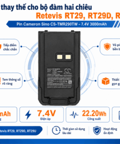 Pin thay thế cho bộ đàm hai chiều Retevis RT29, RT29D, RT29U