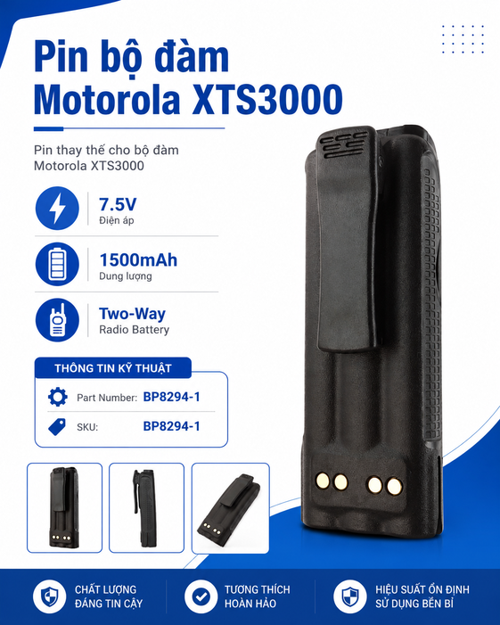 Pin bộ đàm Motorola