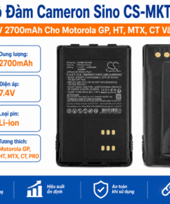 Pin Bộ Đàm Cameron Sino CS-MKT243TW 7.4V 2700mAh Cho Motorola GP, HT, MTX, CT Và PRO