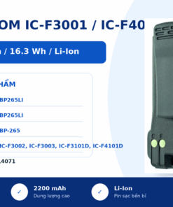Pin bộ đàm Icom IC-F3001