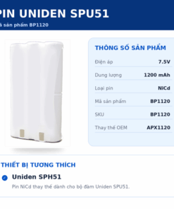 Pin bộ đàm Uniden SPU51