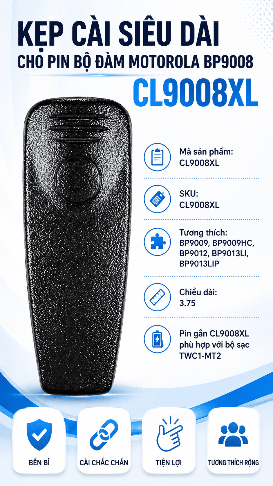 Kẹp pin CL9008XL