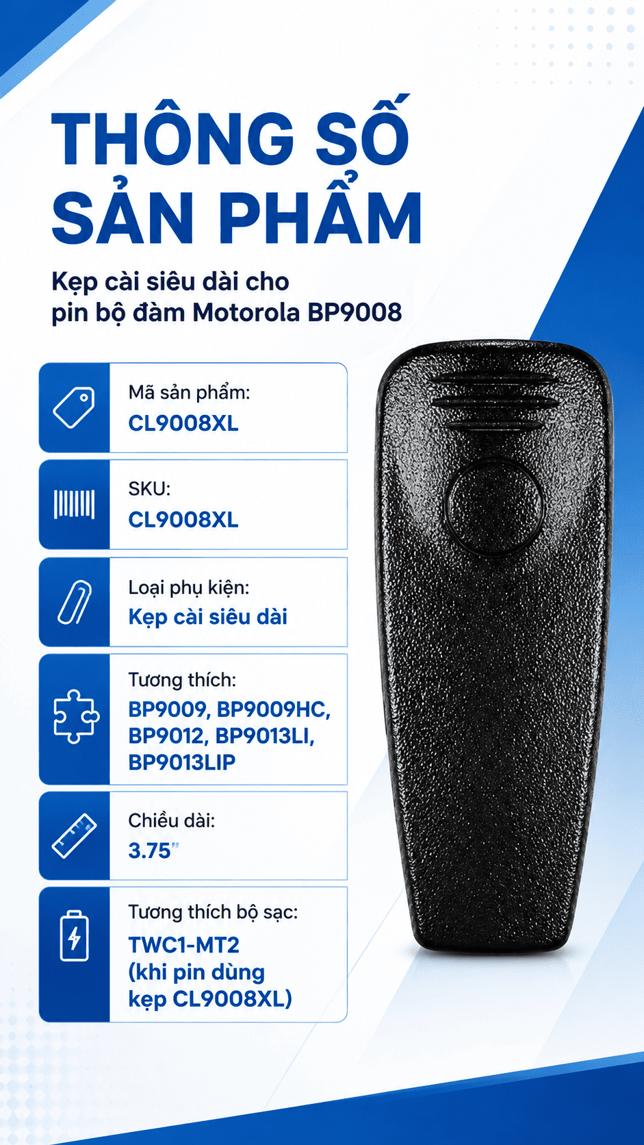 Kẹp pin CL9008XL