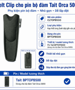 Kẹp pin bộ đàm Tait Orca 5000 CLTOPB500