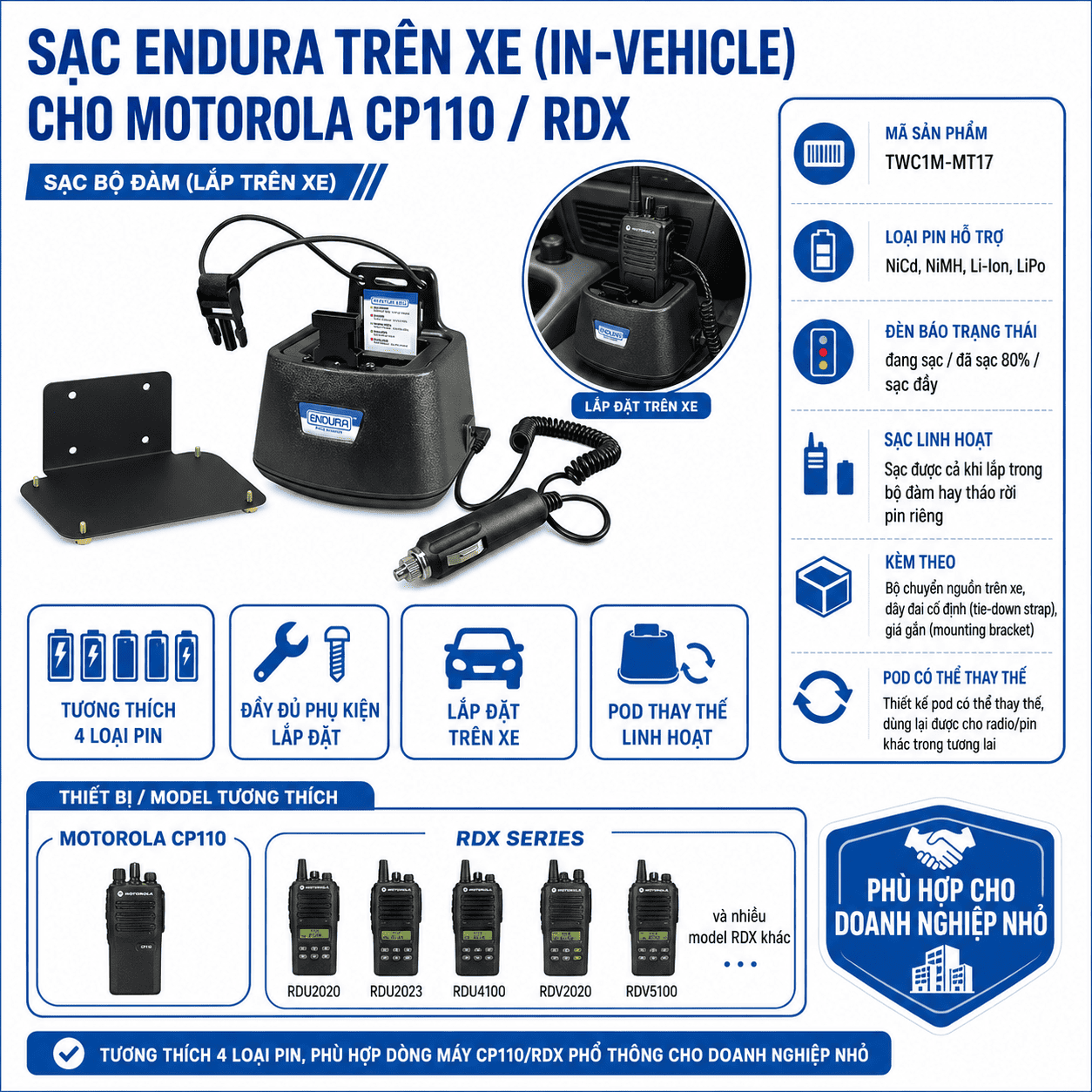 Bộ sạc Motorola CP110 TWC1M-MT17