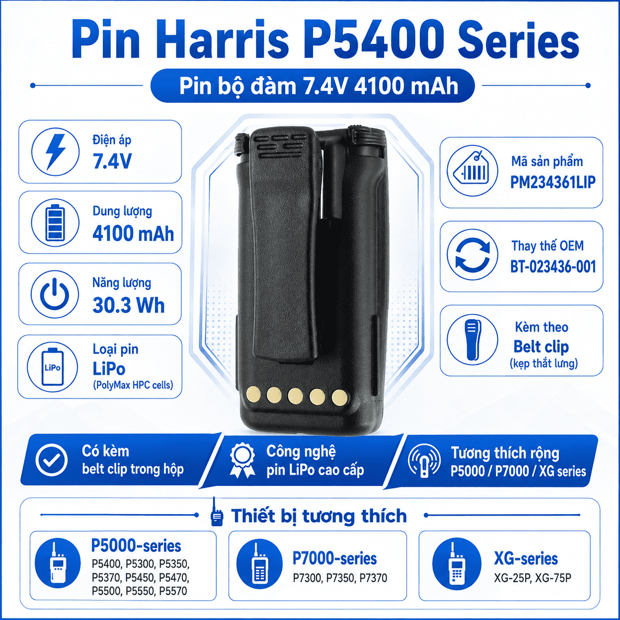 Pin Harris P5400 PM234361LIP