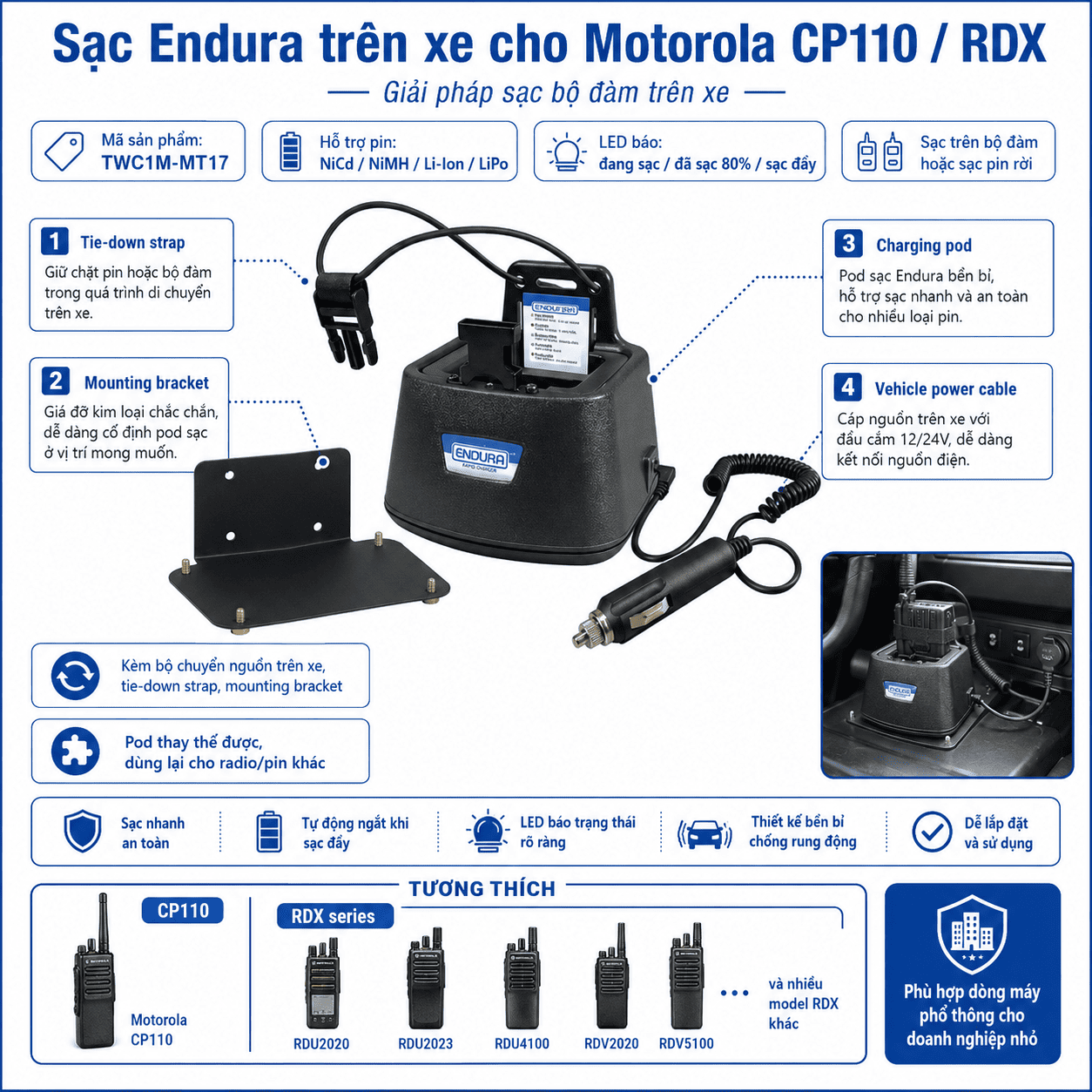 Bộ sạc Motorola CP110 TWC1M-MT17