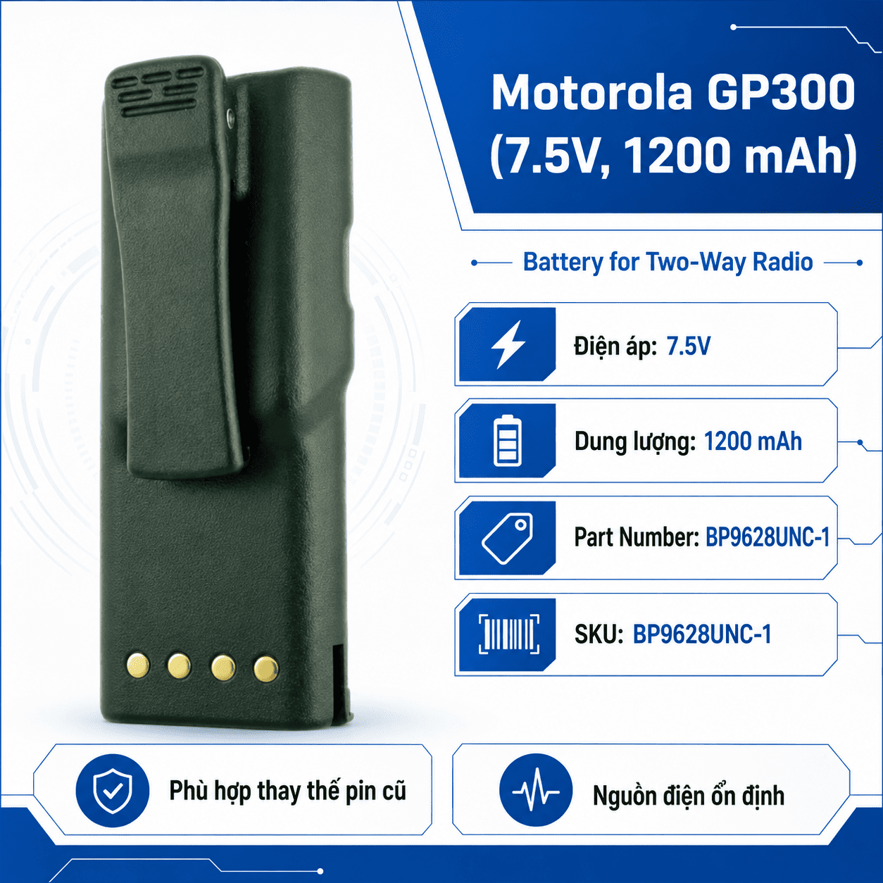 Pin BP9628UNC-1