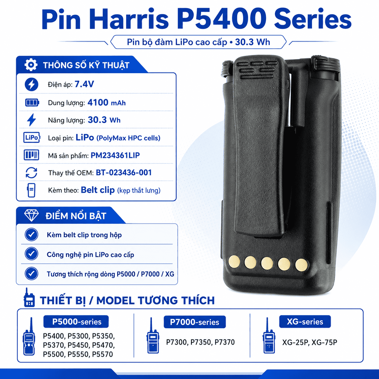 Pin Harris P5400 PM234361LIP