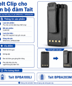 Kẹp pin bộ đàm Tait CLBA100 cho BPBA100LI và BPBA203MH