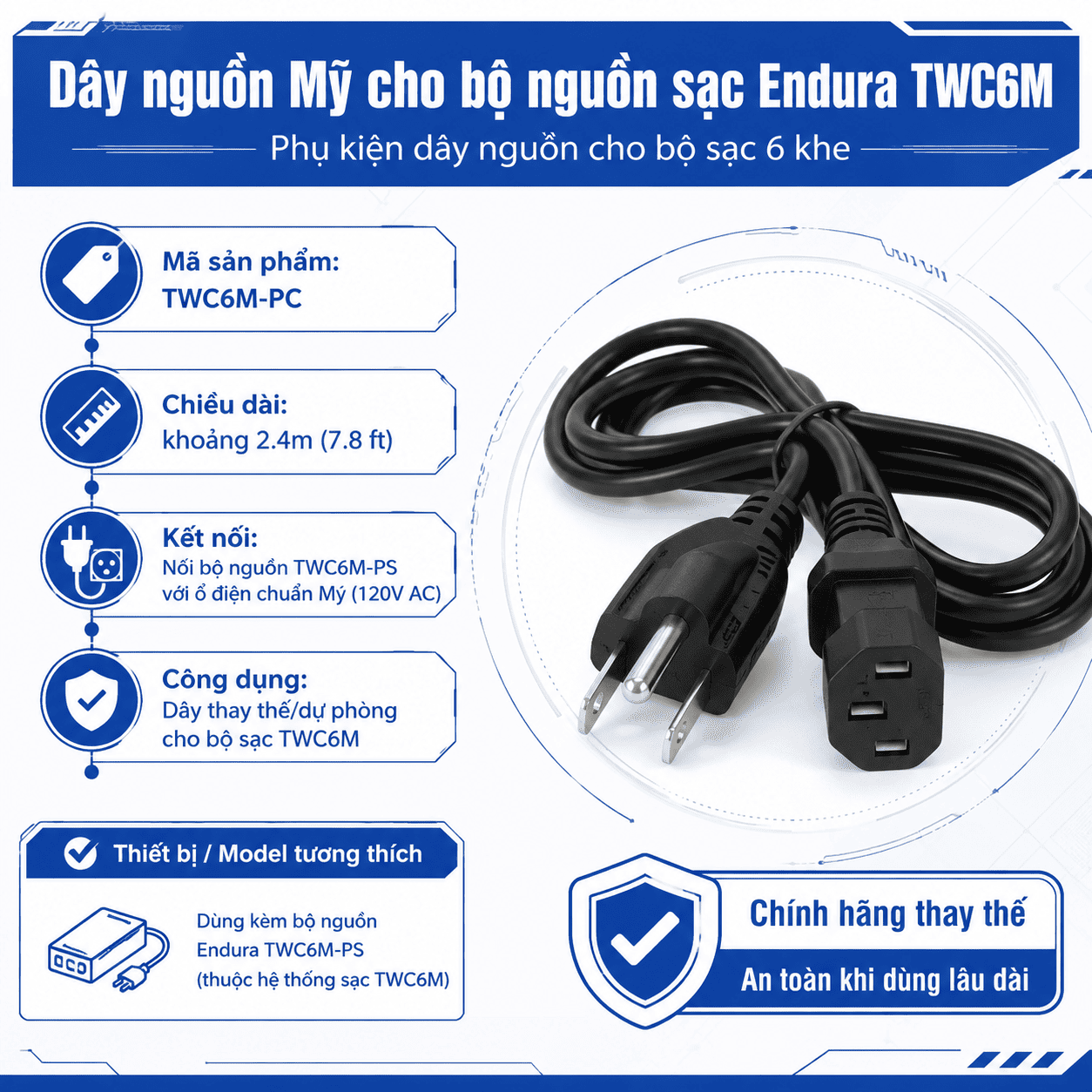 Dây nguồn TWC6M-PC